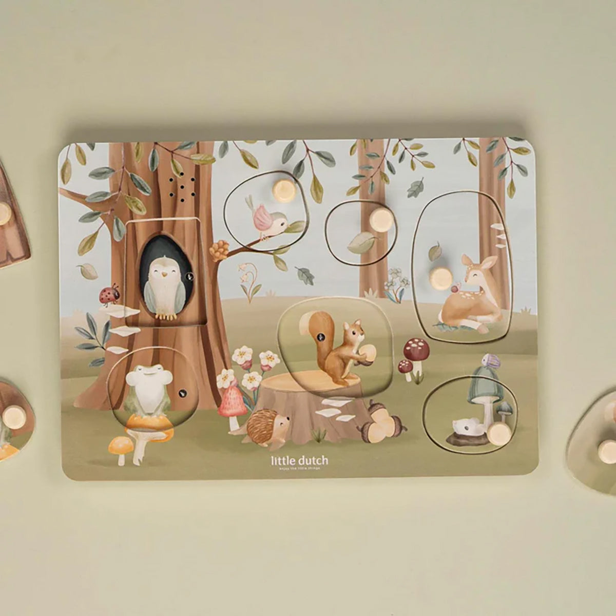 Little Dutch Wooden Sound Puzzle - Forest Friends.