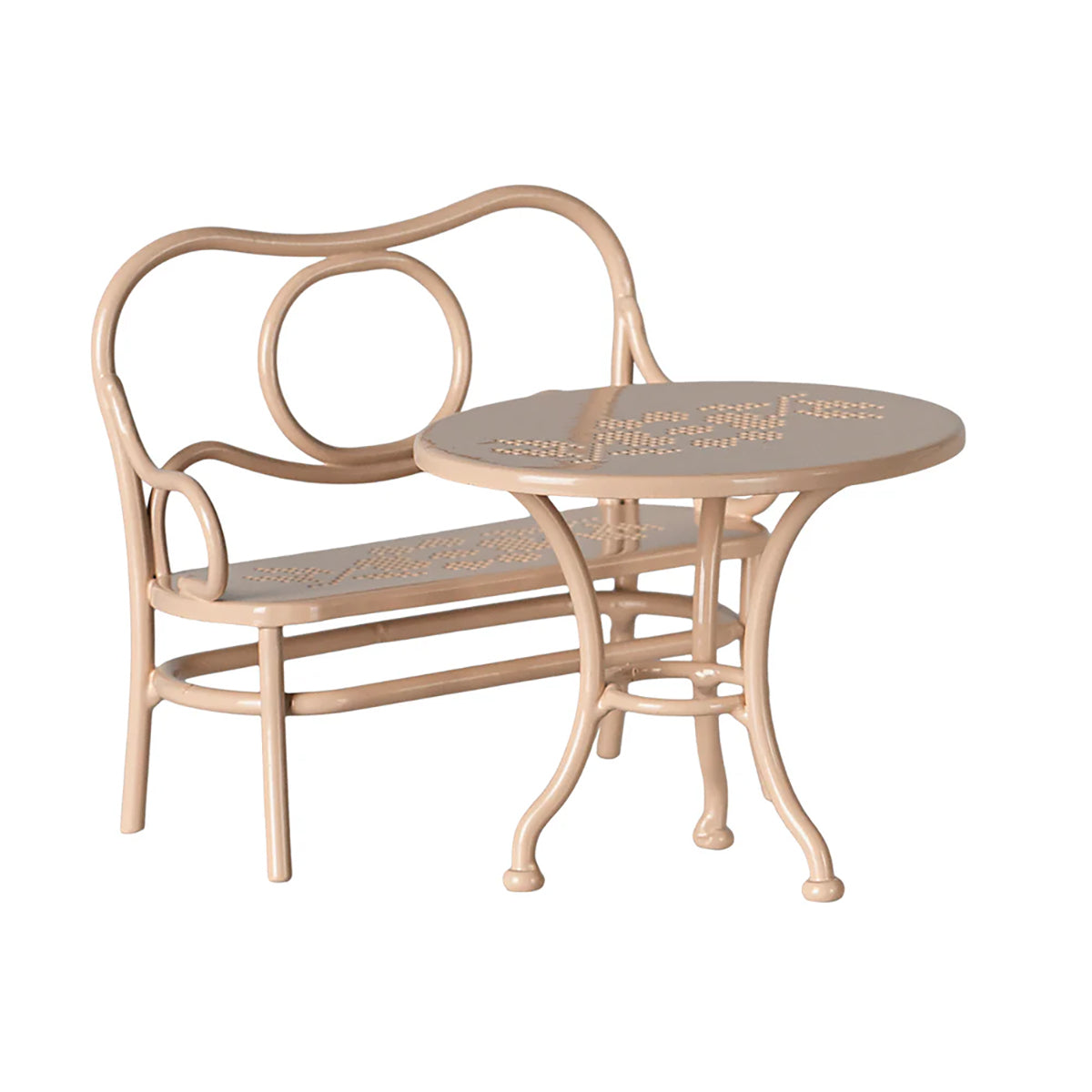 Maileg Cafe Set, Mouse Big - Pale Pink.