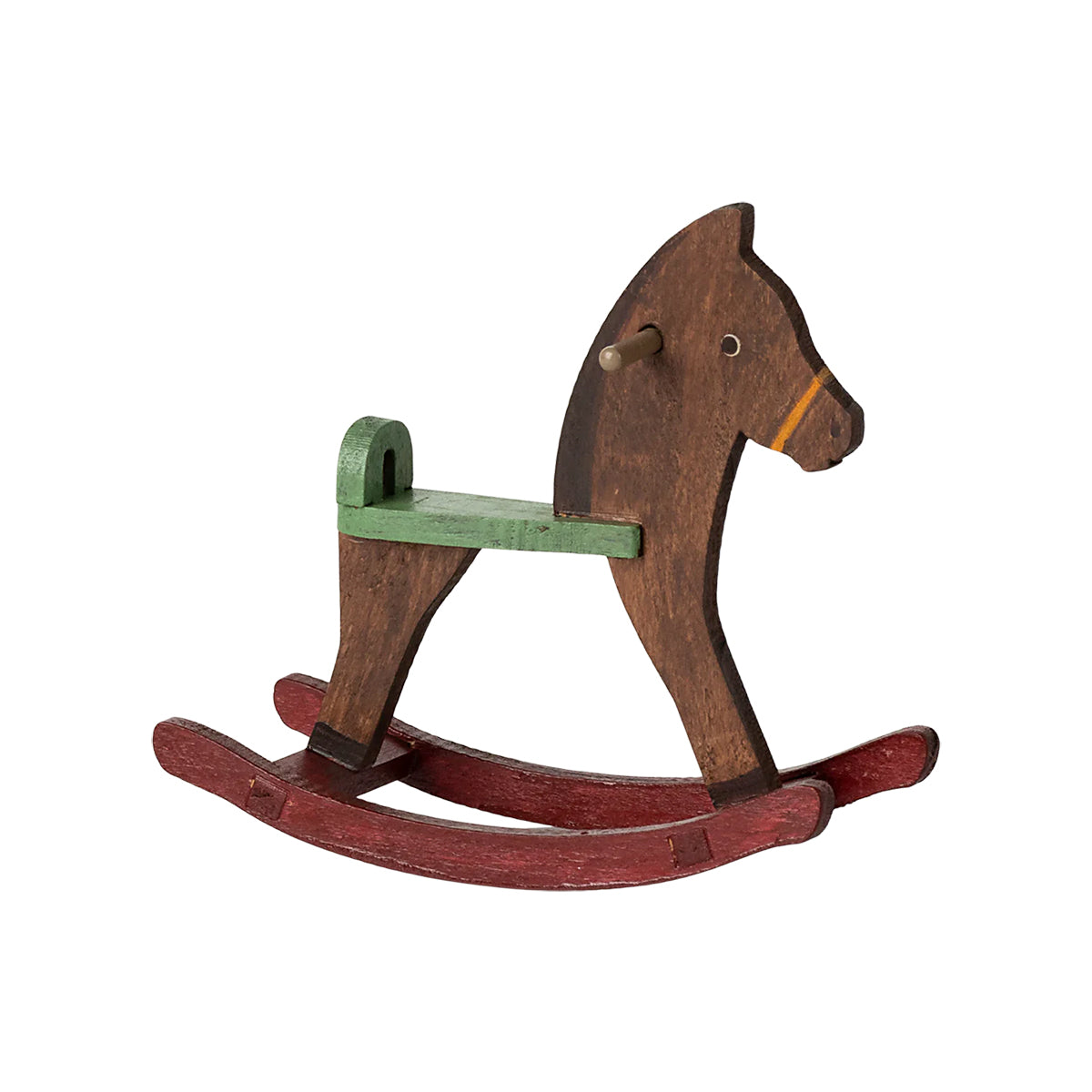 Maileg Rocking Horse, Mouse - Dark Brown.