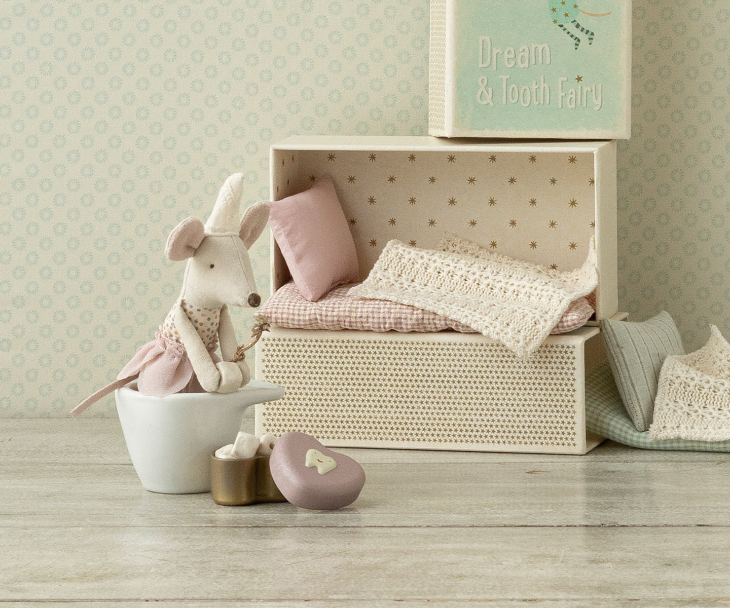 Maileg Tooth Fairy Little Sister Mouse With Box.