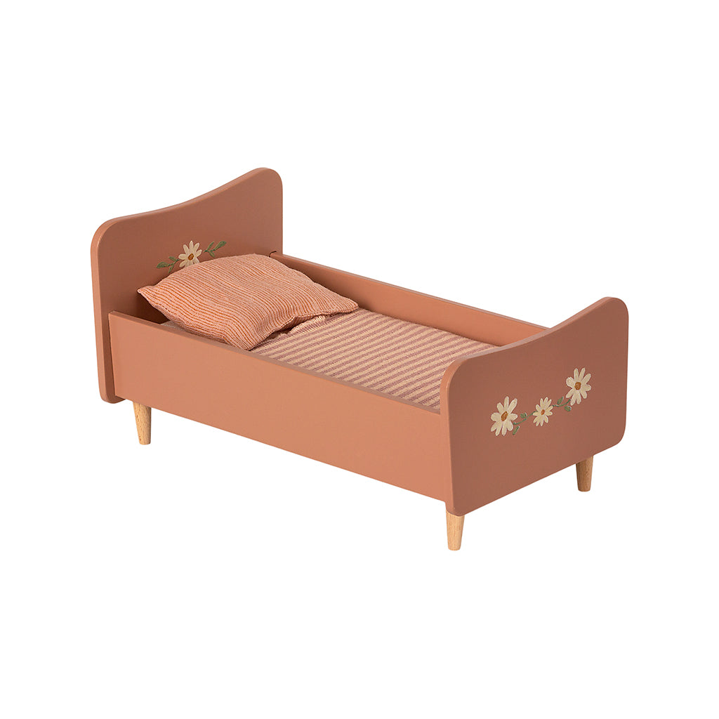 Maileg Wooden Bed Mini - rose.