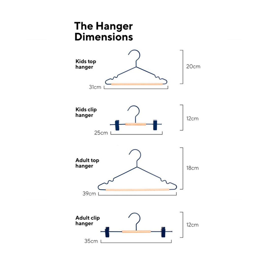 Mustard Made Kids Top Hangers - Navy.
