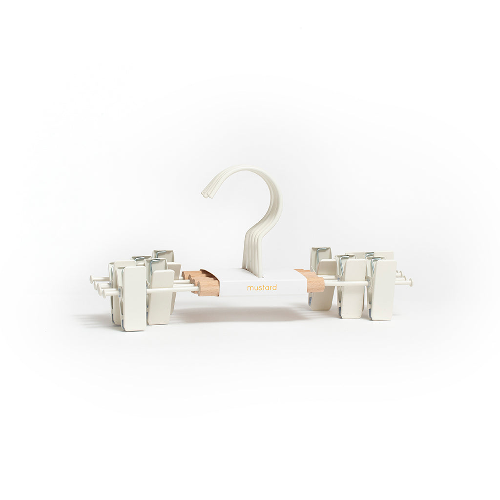 Mustard Made Kids Clip Hangers - White.