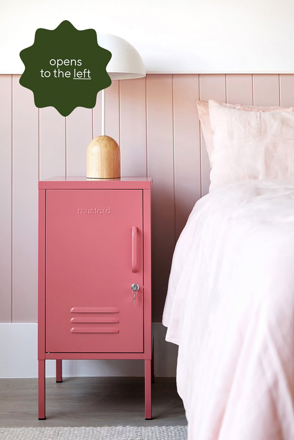 Mustard Made Shorty Locker - Berry - Left Hand Opening.