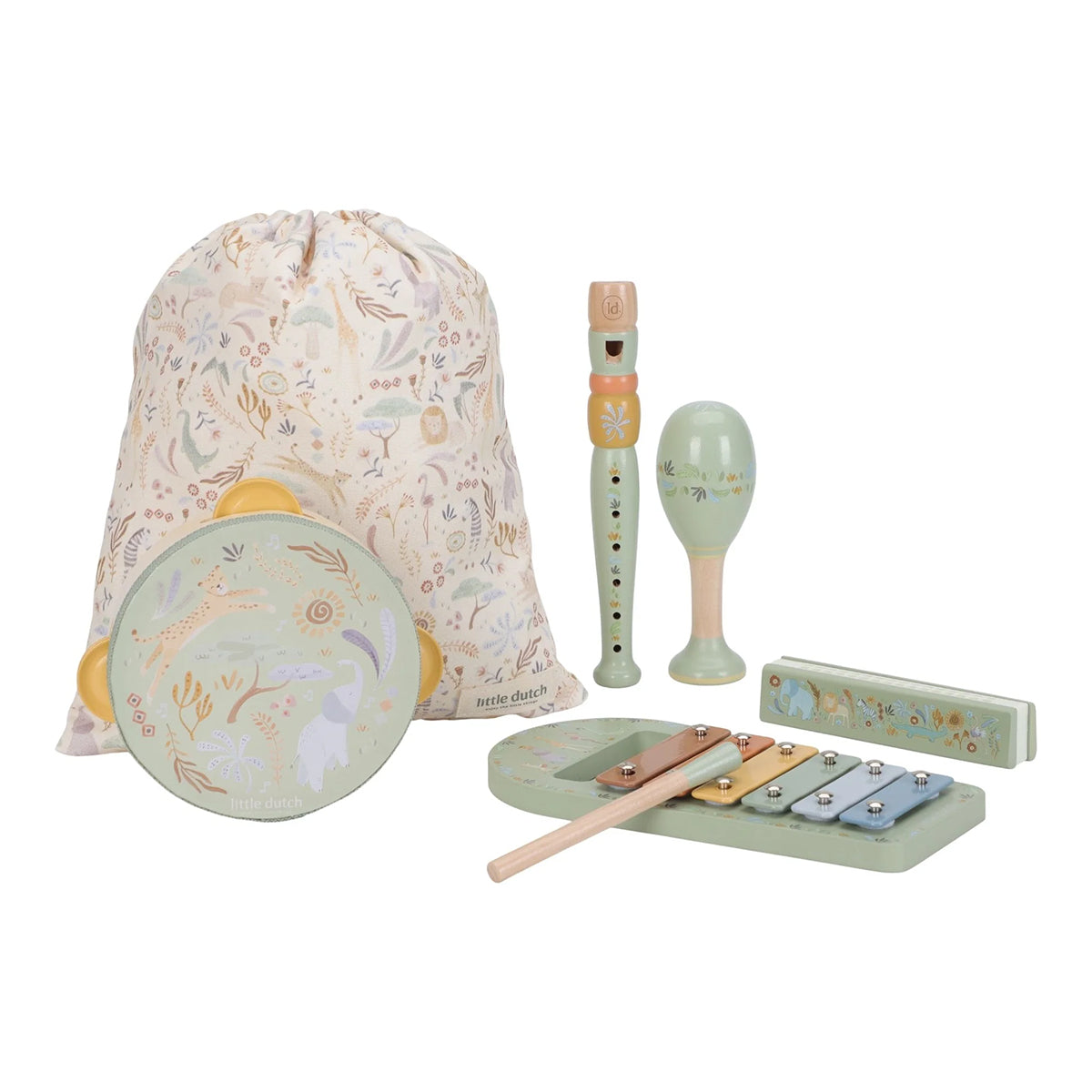 Little Dutch Music Set, Safari Friends - Green