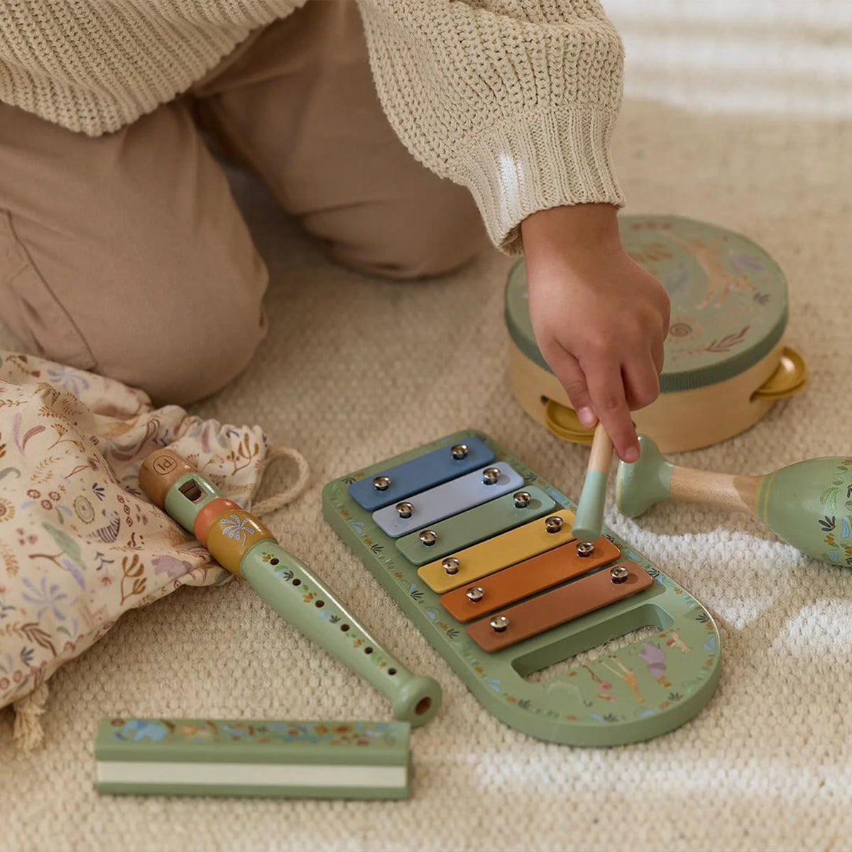 Little Dutch Music Set, Safari Friends - Green