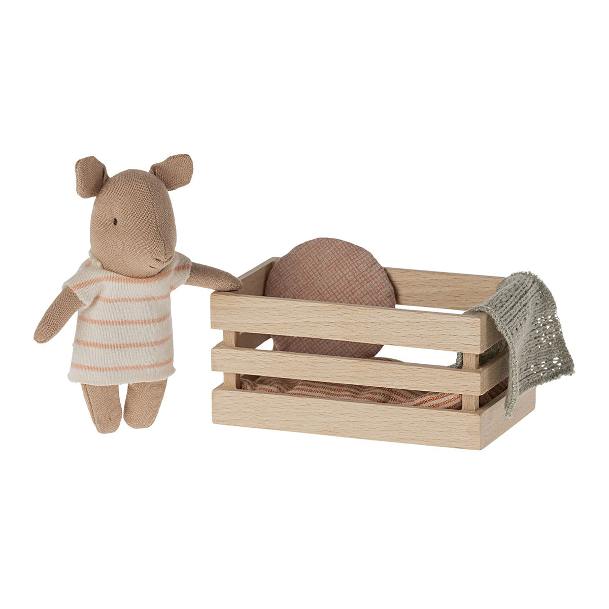 Maileg pig, Baby in Box - Girl