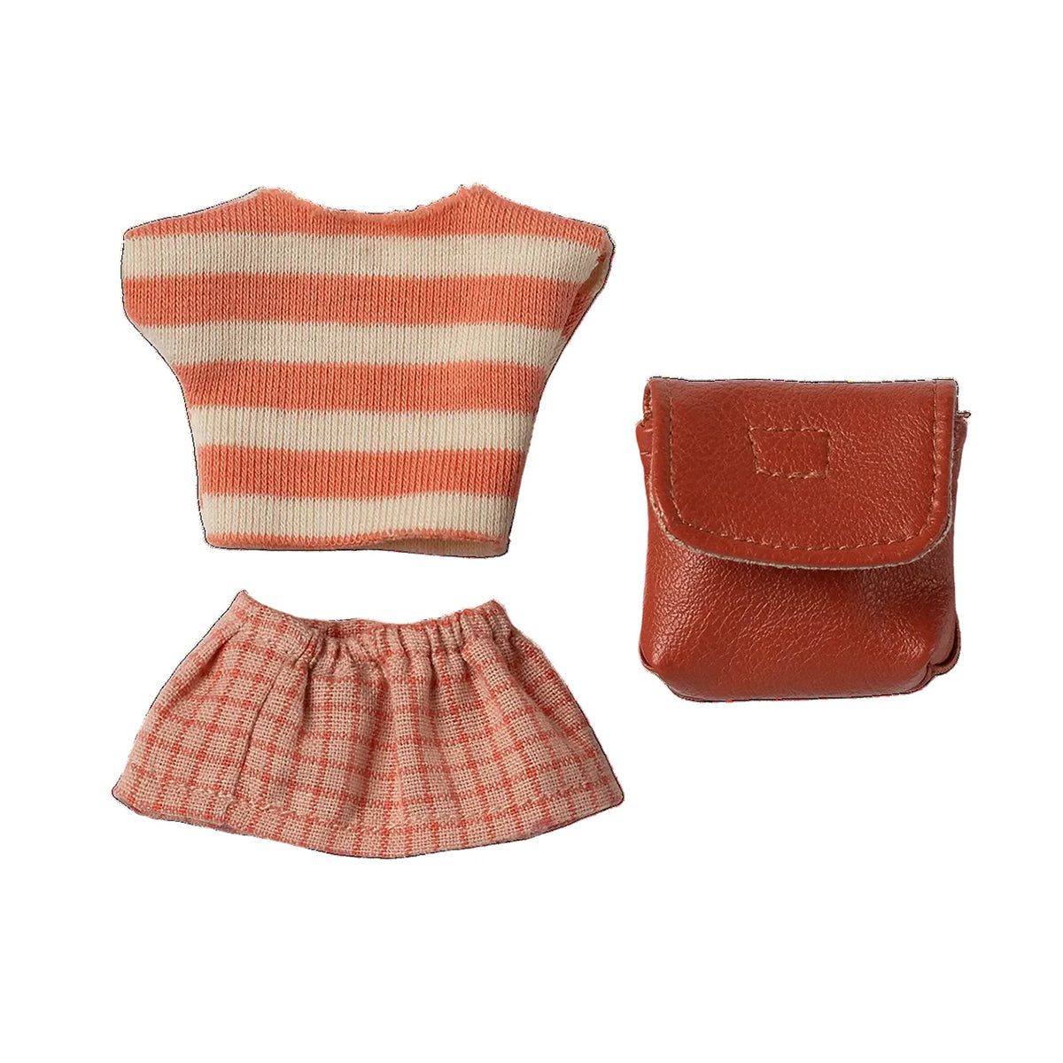 Maileg Clothes and Bag, Big Sister Mouse - Coral