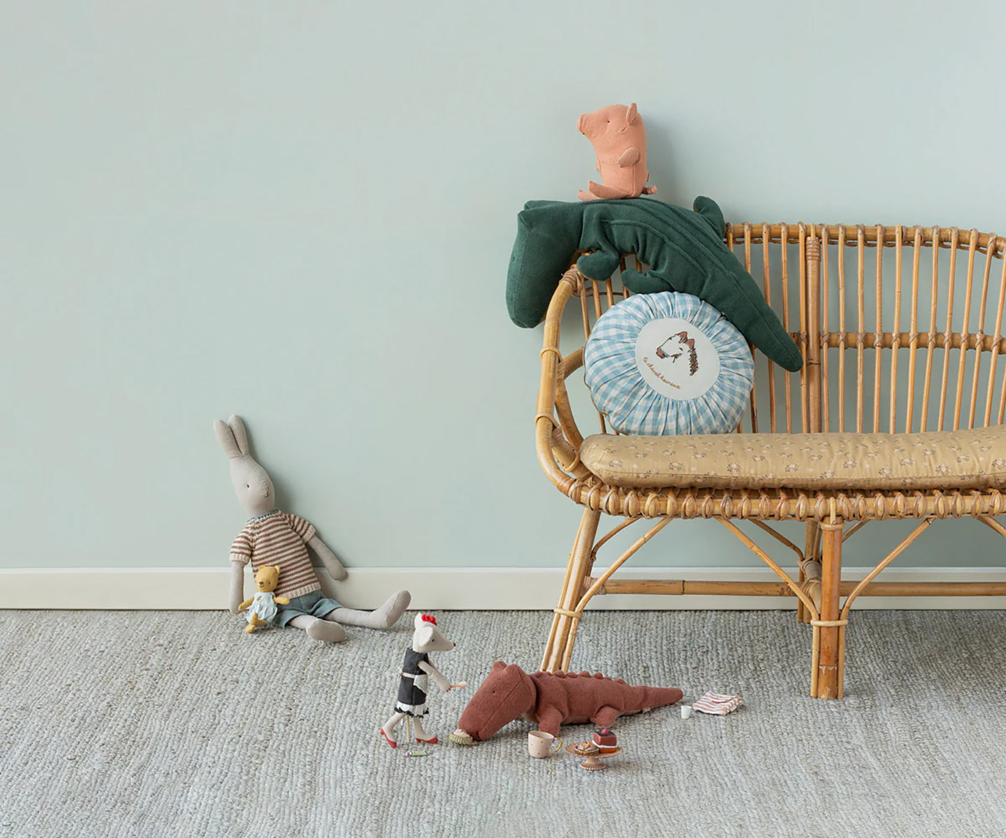 Maileg Safari Friends, Crocodile, Small - Vintage Rose