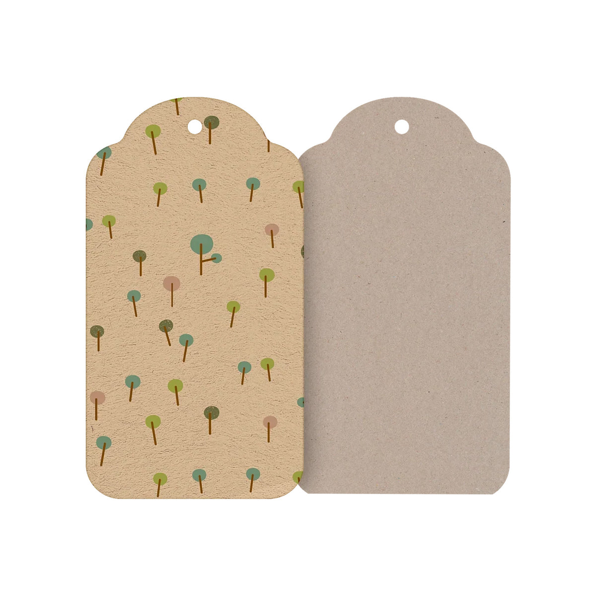 Maileg Gift Tags,Wood Land, 12Pcs - Green