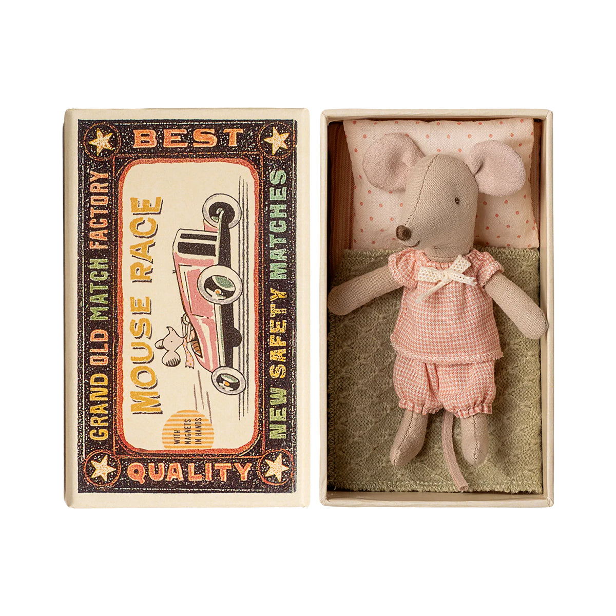 Maileg Little Sister Mouse In Matchbox
