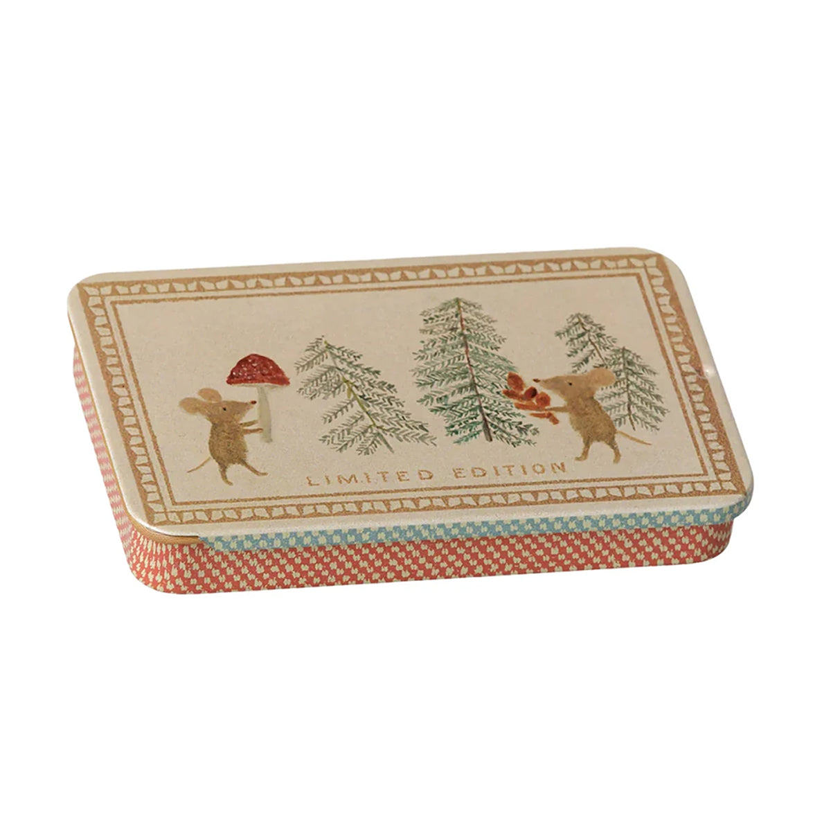 Maileg Metal Box with Sliding Lid - Christmas Mice