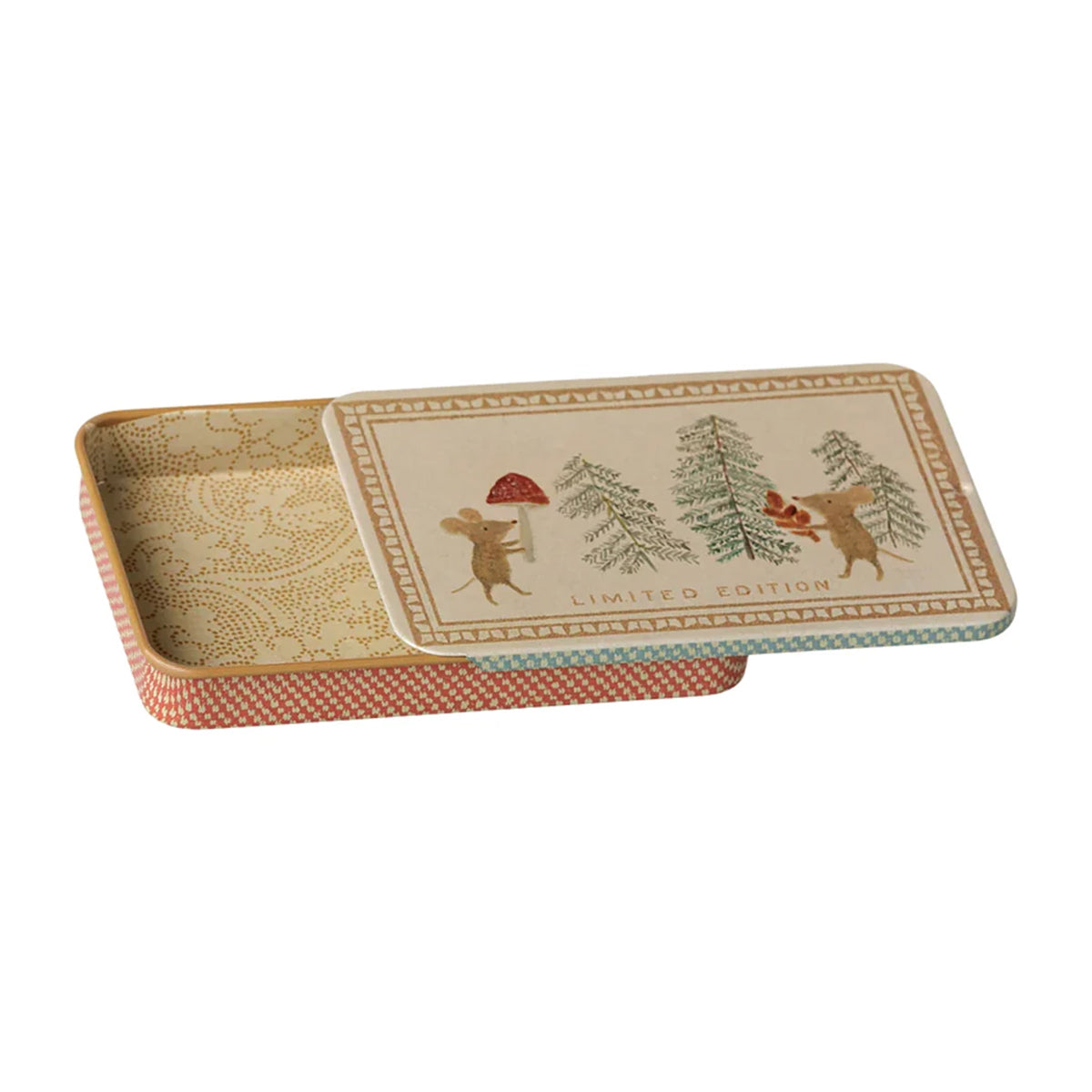 Maileg Metal Box with Sliding Lid - Christmas Mice