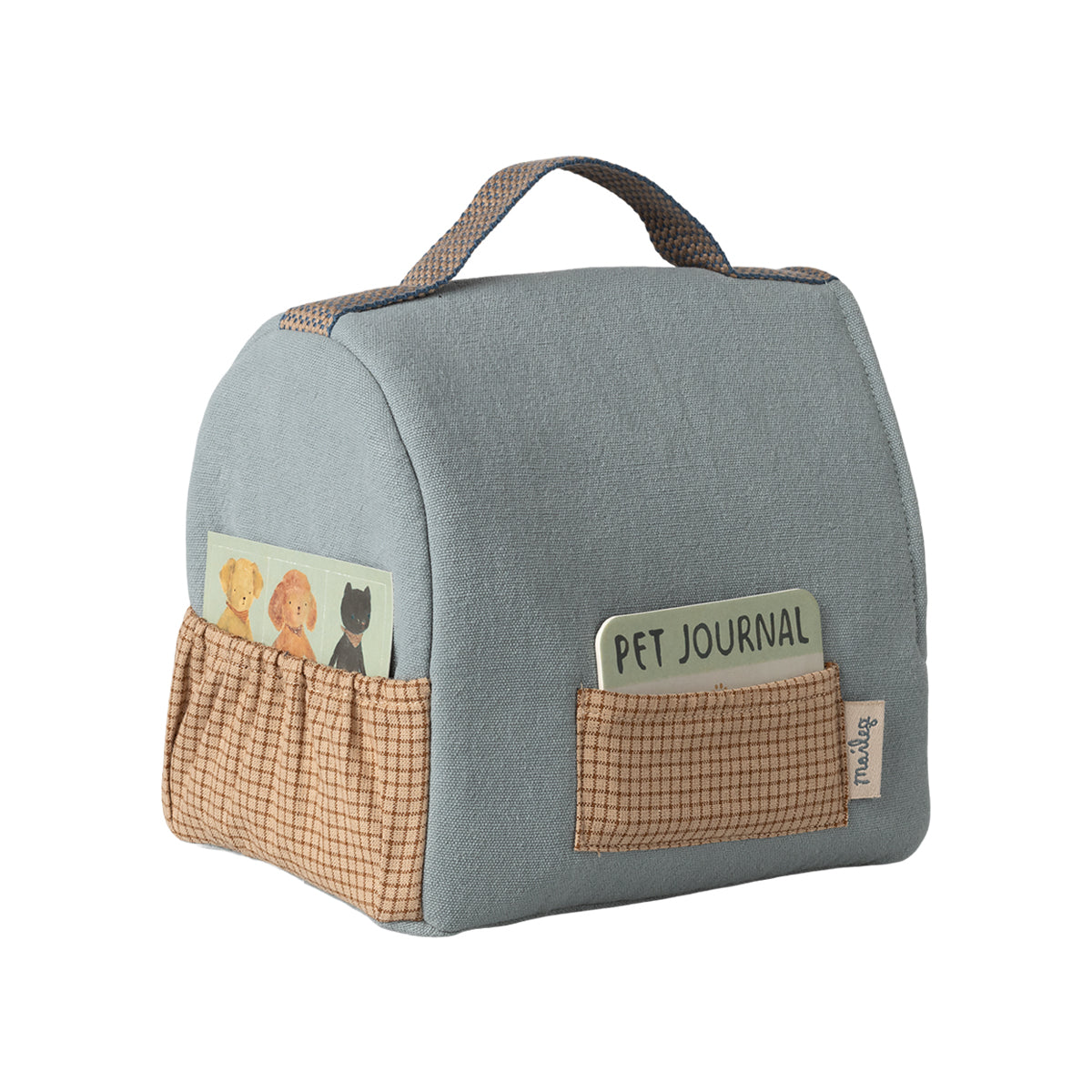 Maileg Pet Carrier - Dusty Blue