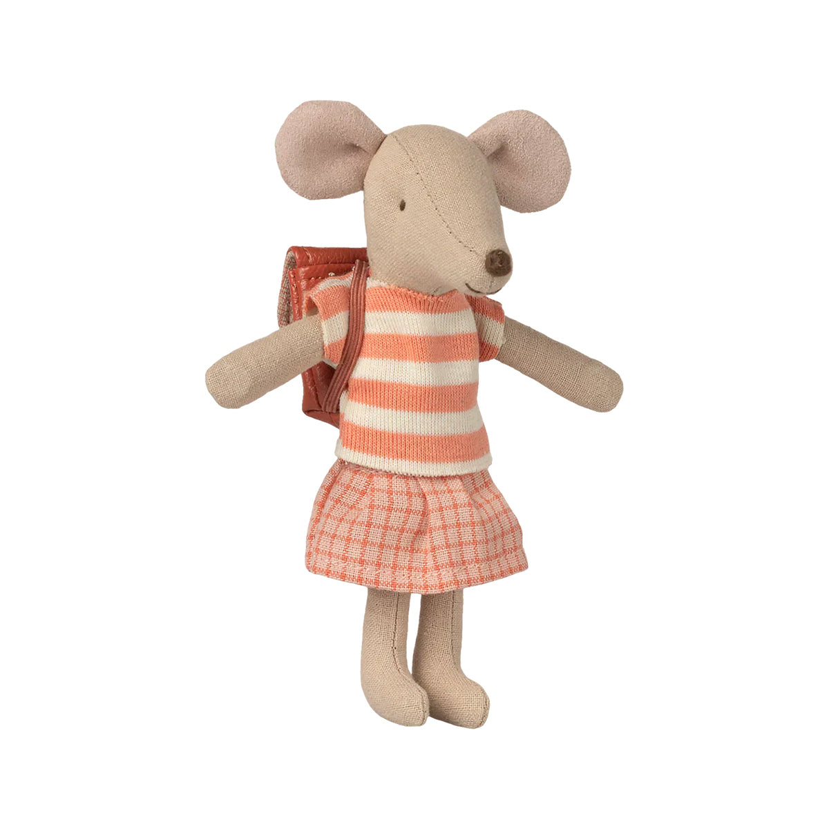 Maileg Clothes and Bag, Big Sister Mouse - Coral