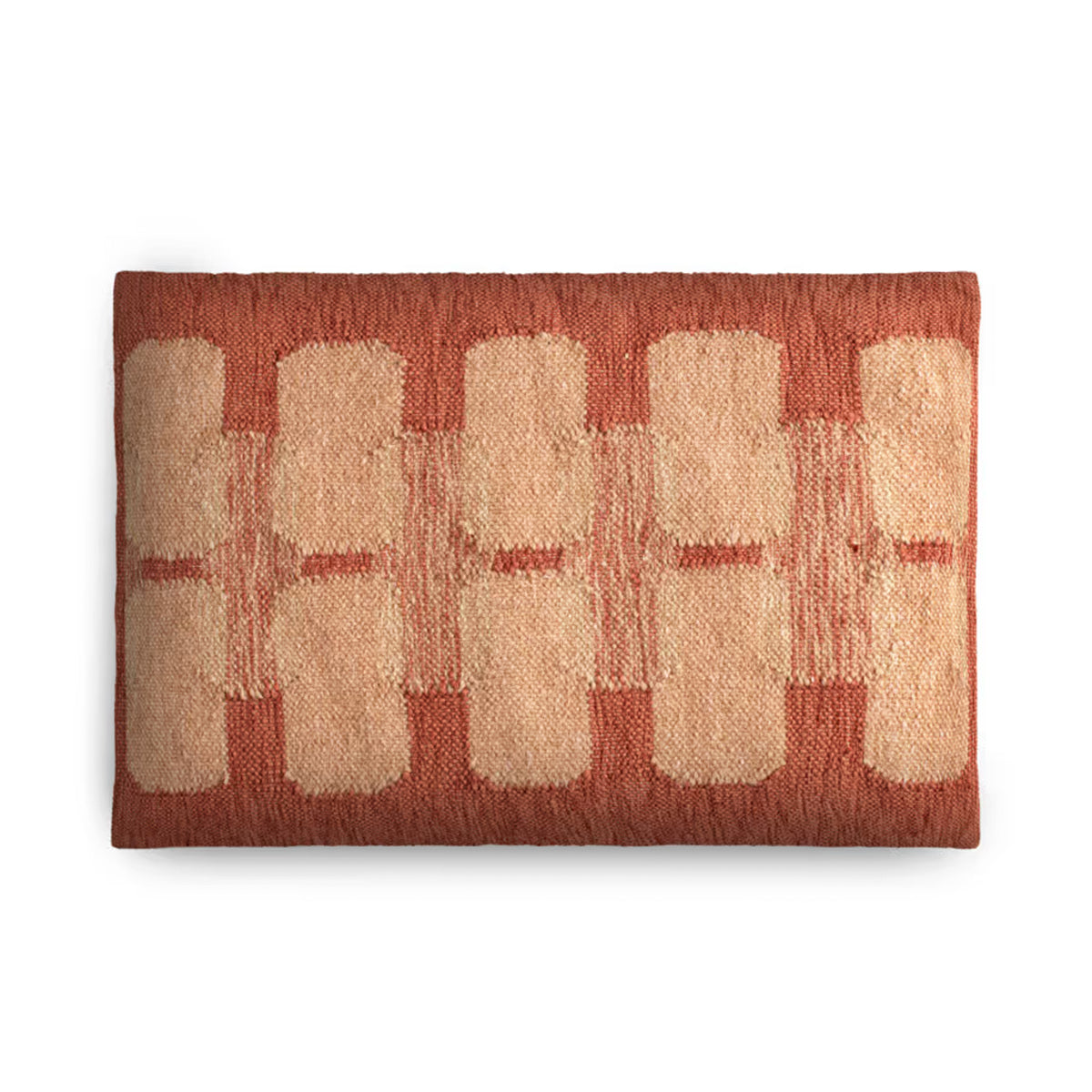 Nkuku Akki Wool and Cotton Cushion Cover - Dusty Pink