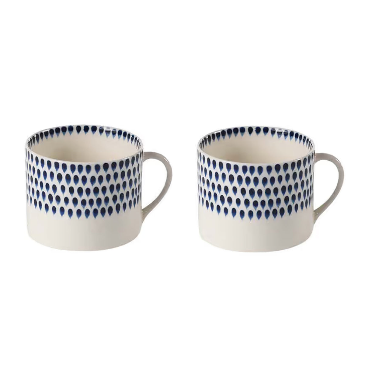Nkuku Indigo Drop Mug, Set of 2 - Large