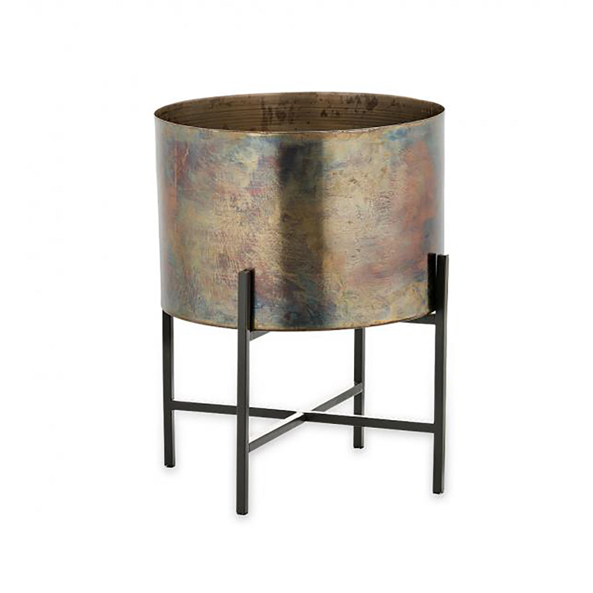 Nkuku Juoni Iron Planter - Antique Brass