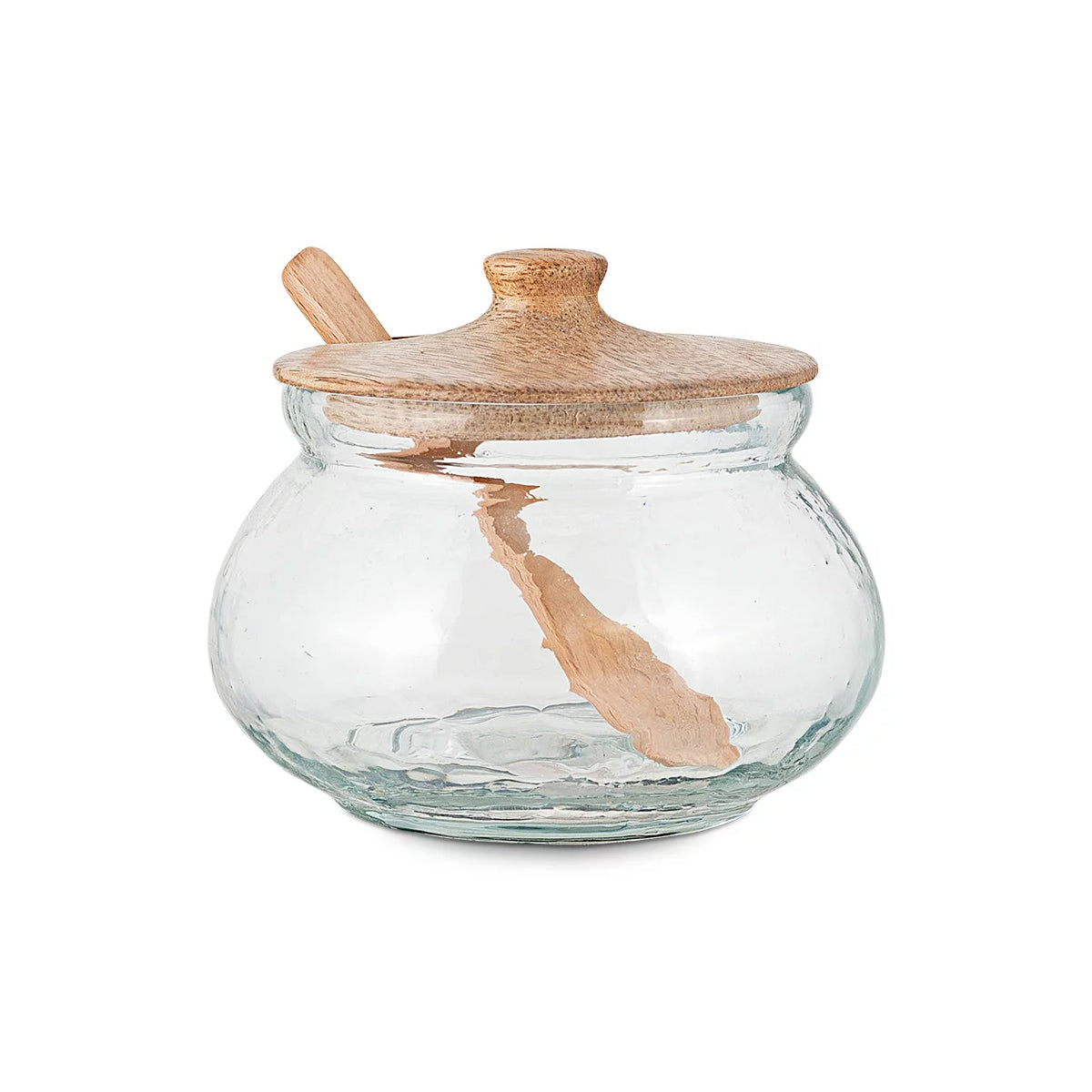Nkuku Kali Round Glass Storage Jar - Natural & Clear