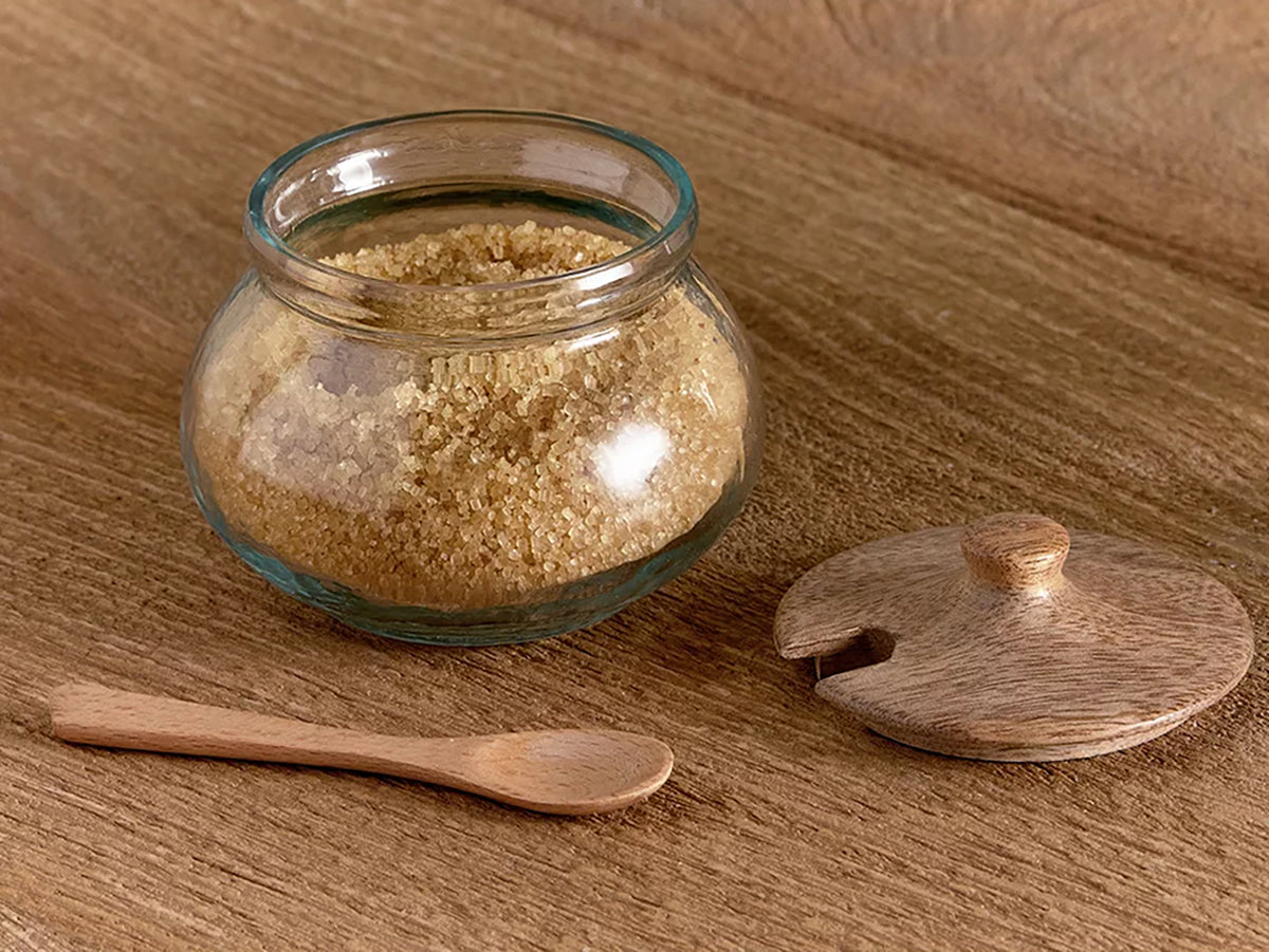 Nkuku Kali Round Glass Storage Jar - Natural & Clear