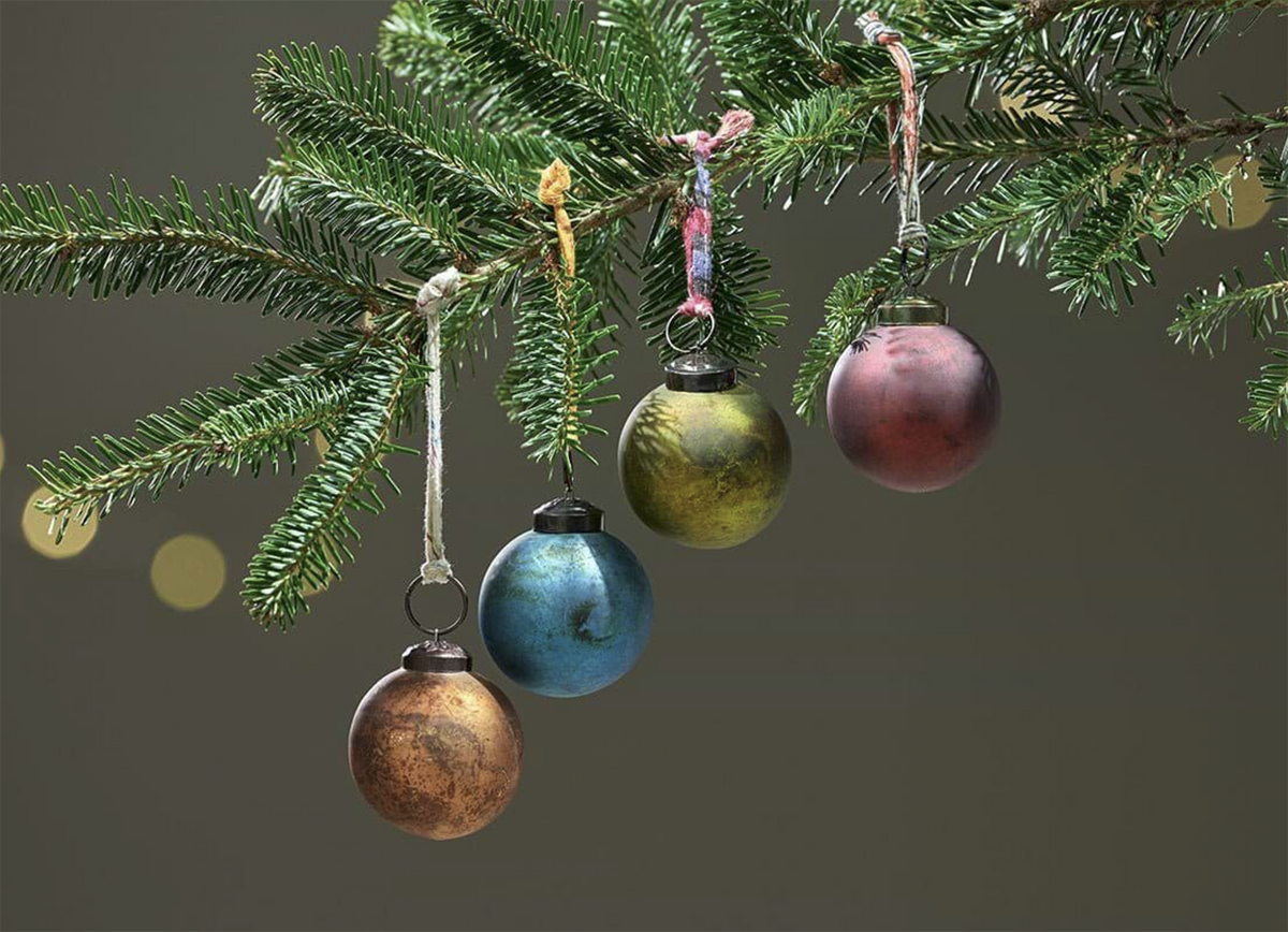 Nkuku Oko Baubles - Set of 4