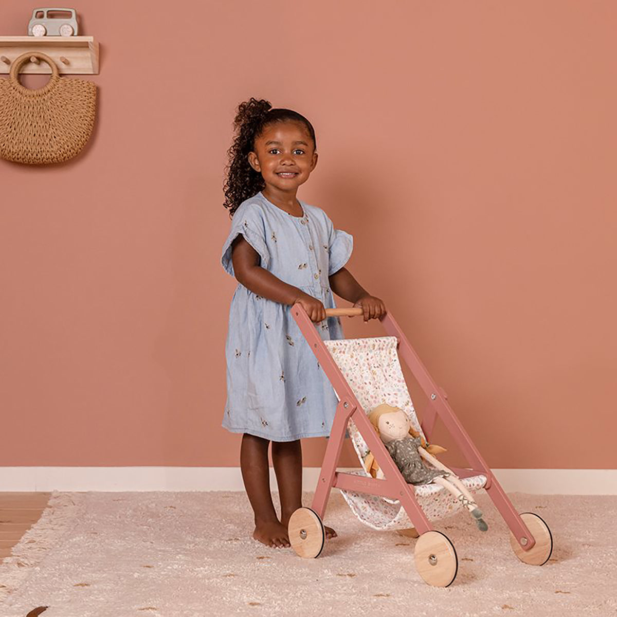 Little Dutch Doll Stroller - Flowers & Butterflies.