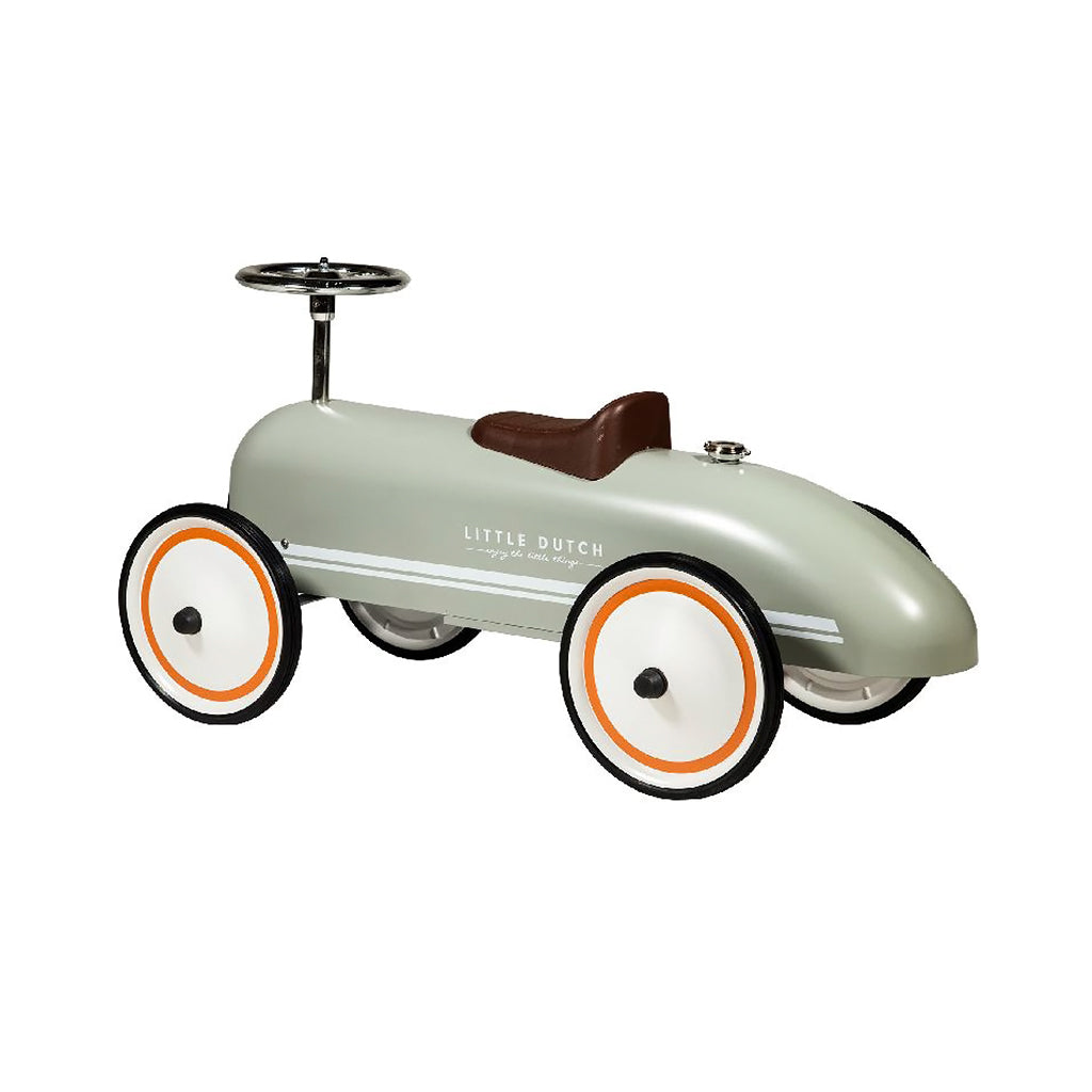 Little Dutch Retro Roller Ride On Car - Olive green.