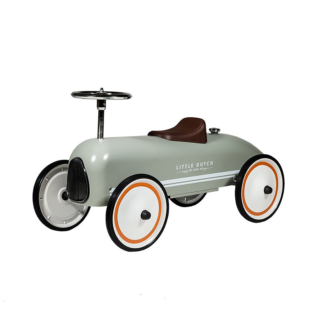 Little Dutch Retro Roller Ride On Car - Olive green.