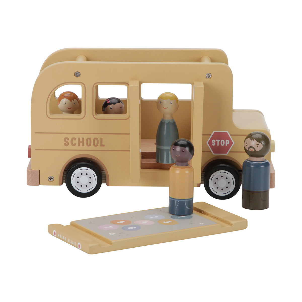 Little Dutch Wooden School Bus with Figures.
