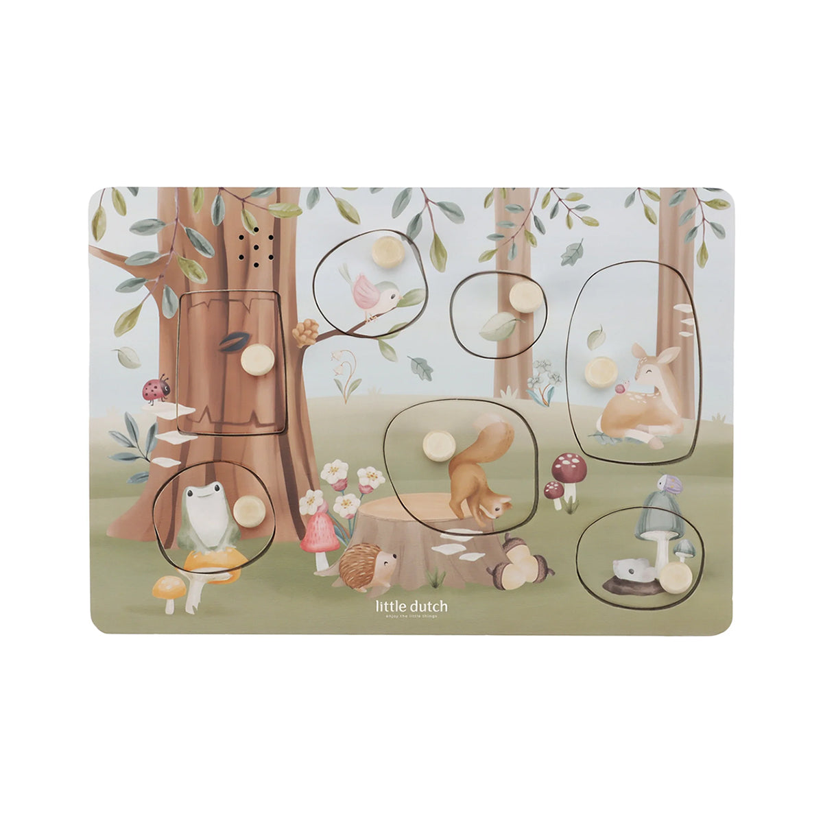 Little Dutch Wooden Sound Puzzle - Forest Friends.