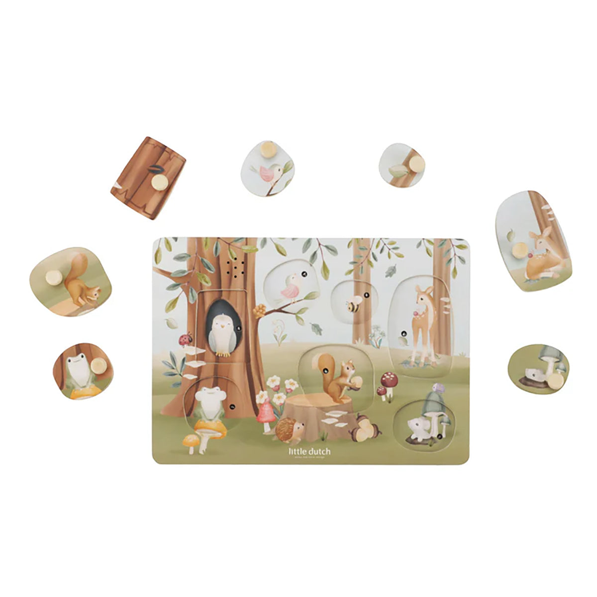 Little Dutch Wooden Sound Puzzle - Forest Friends.