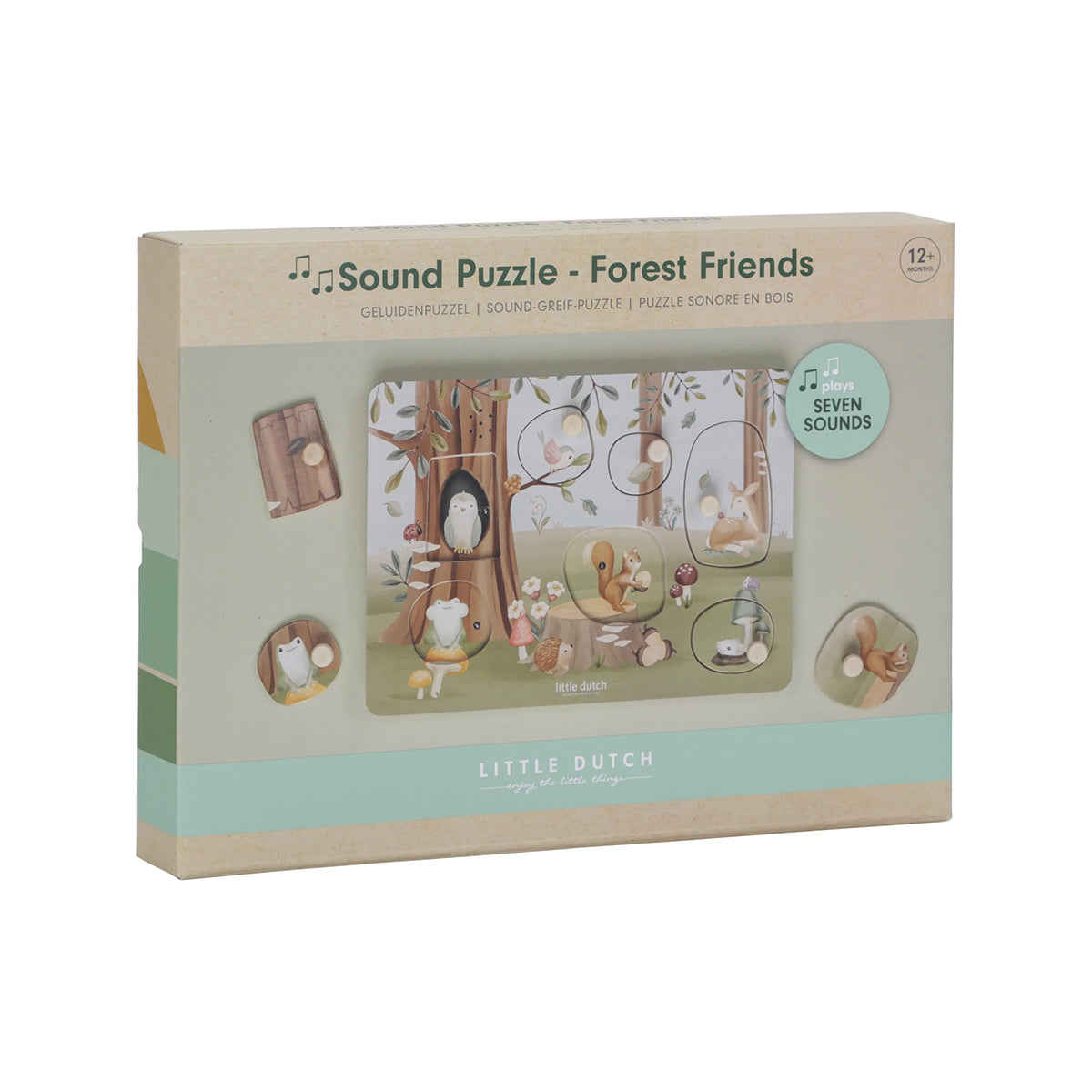 Little Dutch Wooden Sound Puzzle - Forest Friends.