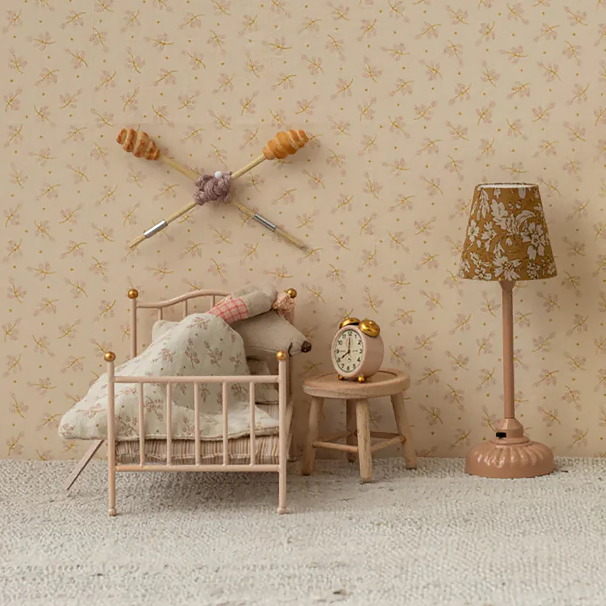 Maileg Alarm Clock, Mouse - Powder.