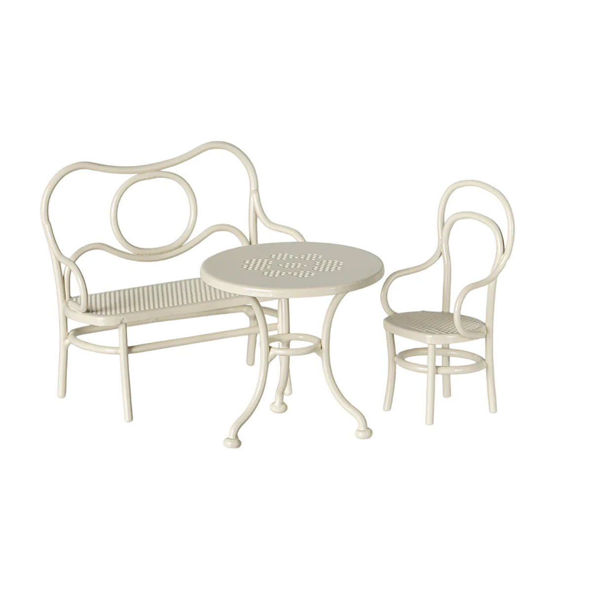 Maileg Cafe Set, Mouse Small - Off White.