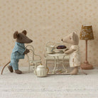 Maileg Cafe Set, Mouse Small - Off White.