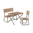 Maileg Garden Table with Chair and Bench Set.