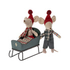 Maileg Sleigh, Mouse - Green.