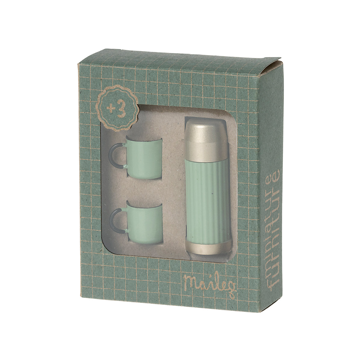 Maileg Thermos and cups - Mint.