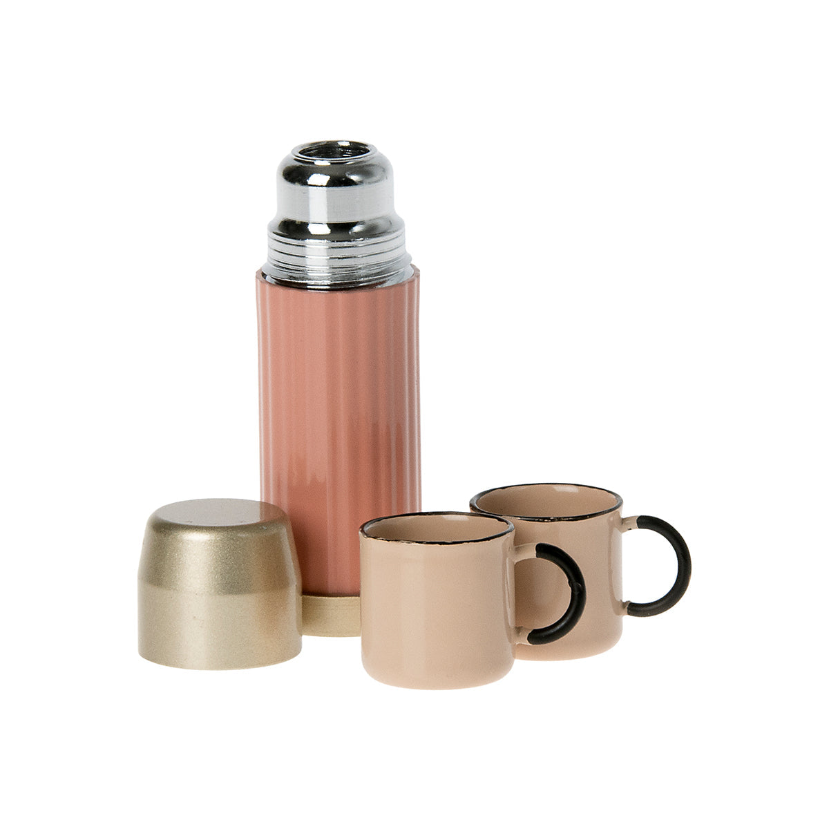 Maileg Thermos and cups - Soft Coral.