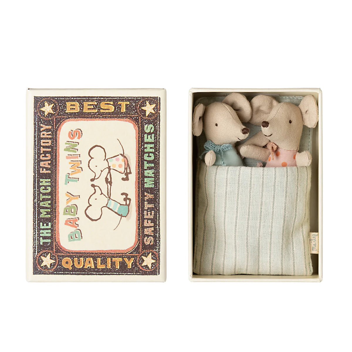 Maileg Baby Mice - Twins In Matchbox