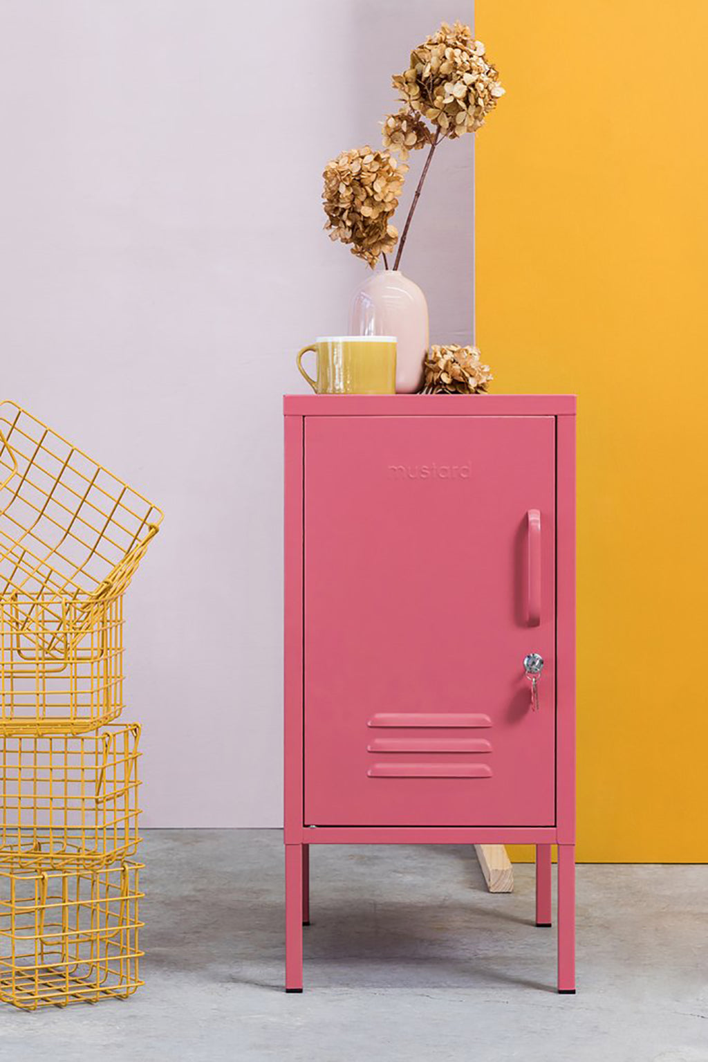 Mustard Made Shorty Locker - Berry - Left Hand Opening.