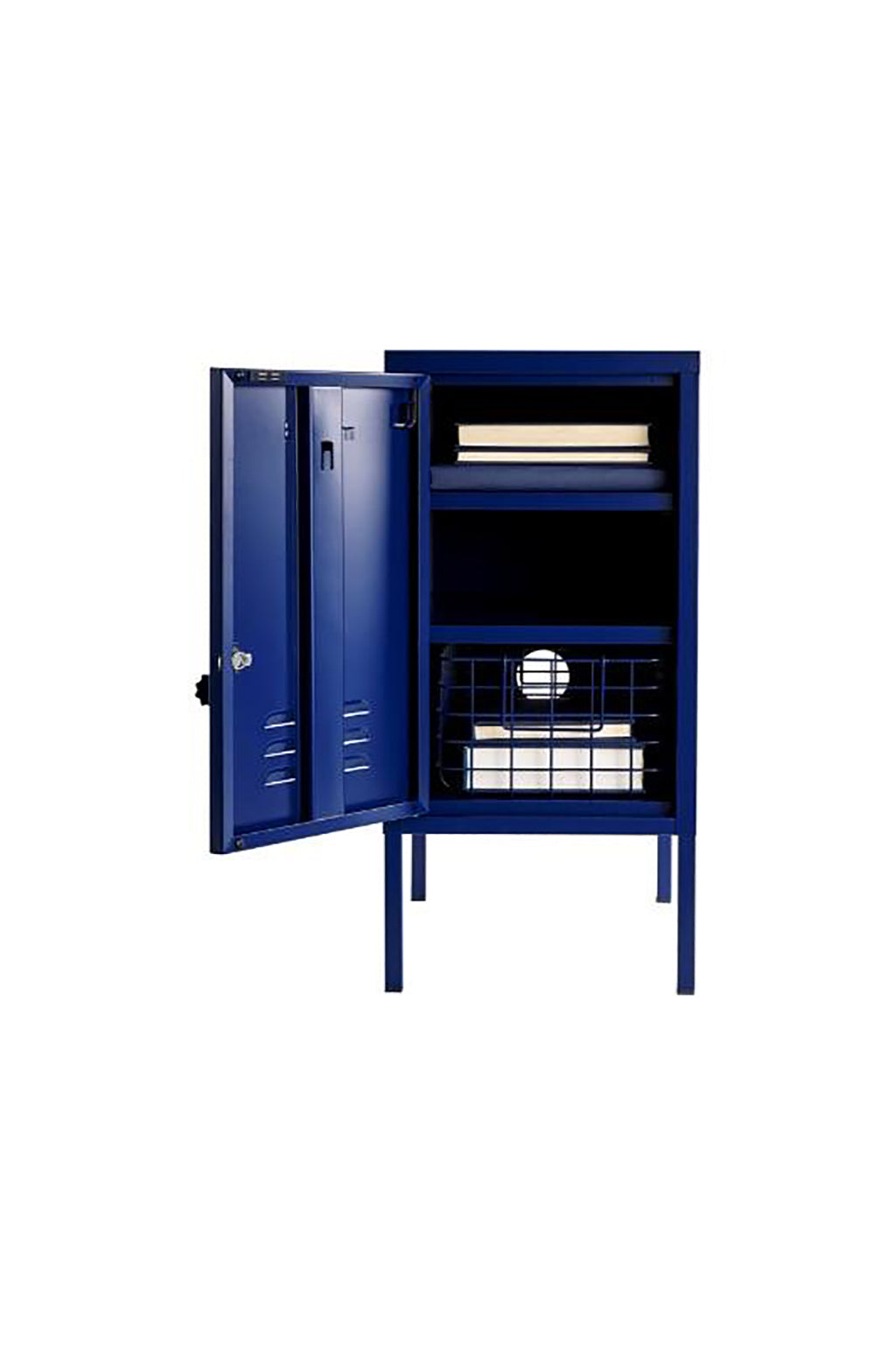 Mustard Made Shorty Locker - Navy - Left Hand Opening.