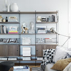 String Shelving - Sliding Door Cabinet.