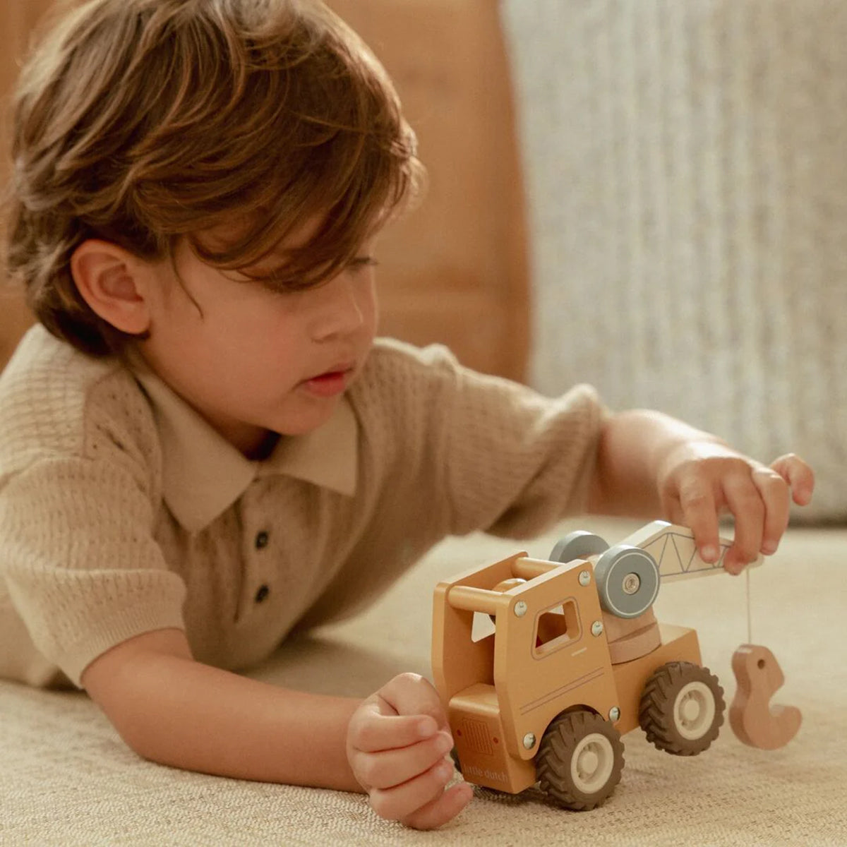 Little Dutch Wooden Crane Truck