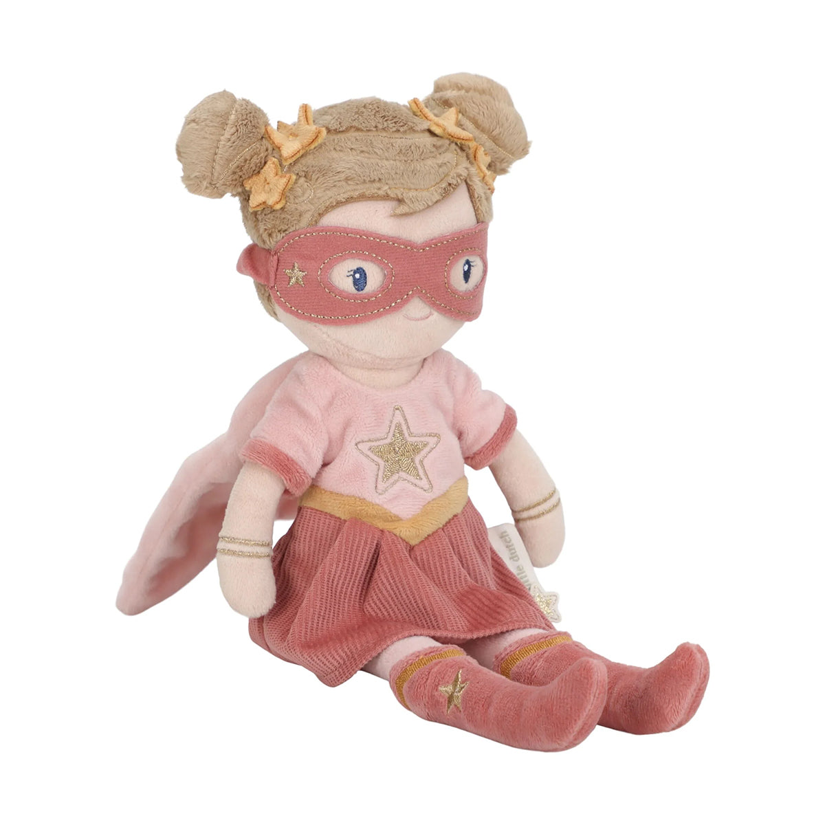 Little Dutch Cuddle Doll Superhero Rosa - 35cm
