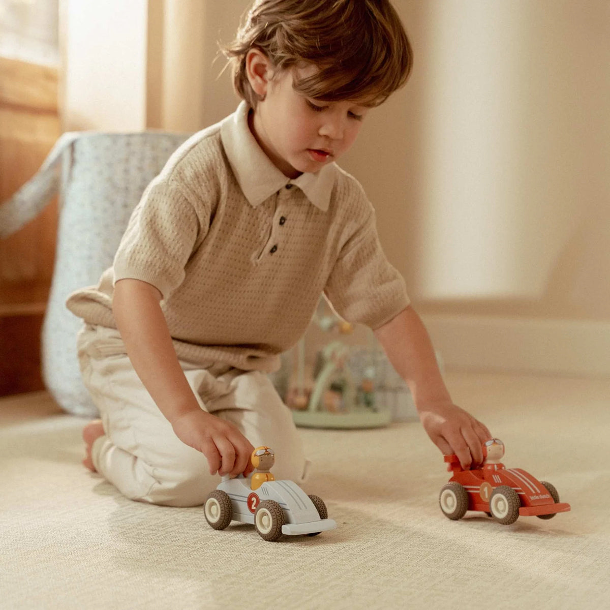 Little Dutch Wooden Pullback Race Cars