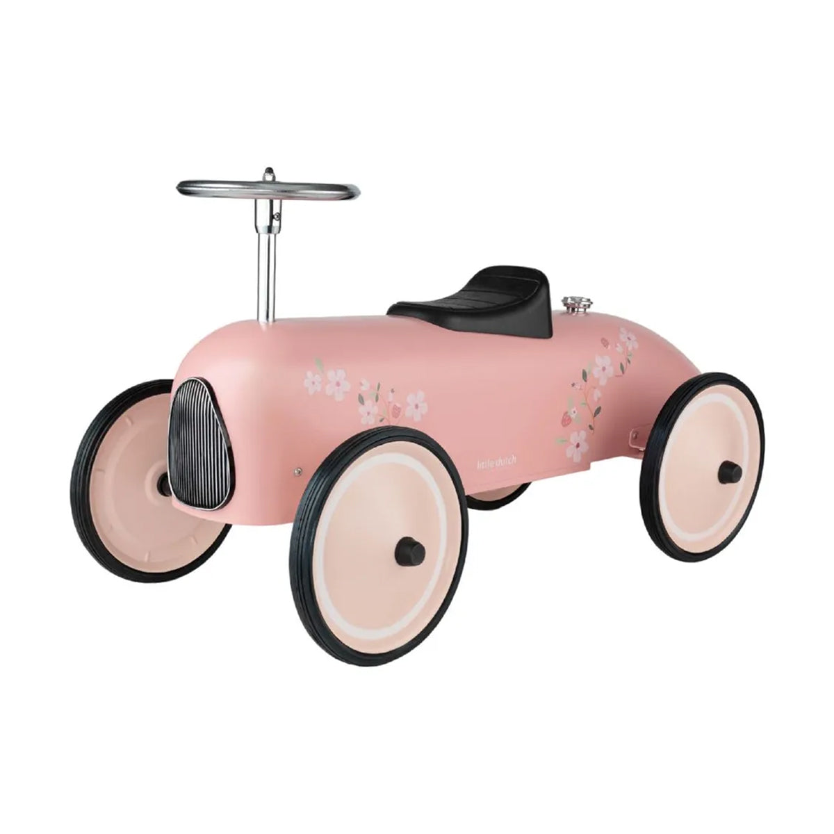 Little Dutch Retro Roller Ride On Car - Pink Flowers