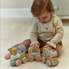 Little Dutch Wooden Block Train - Safari Friends