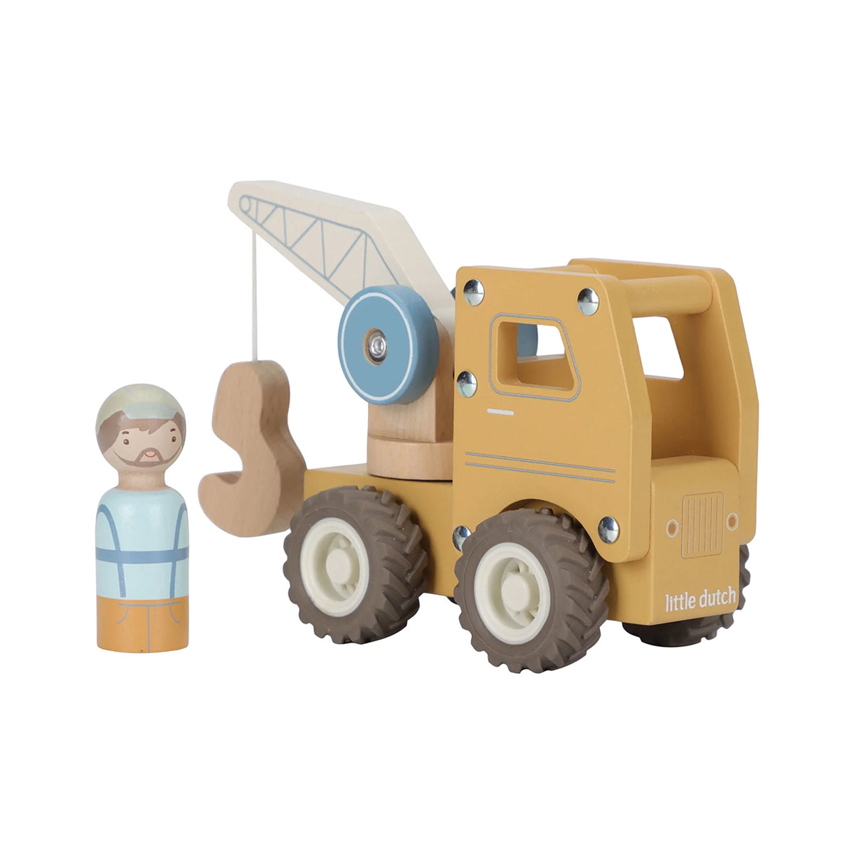 Little Dutch Wooden Crane Truck