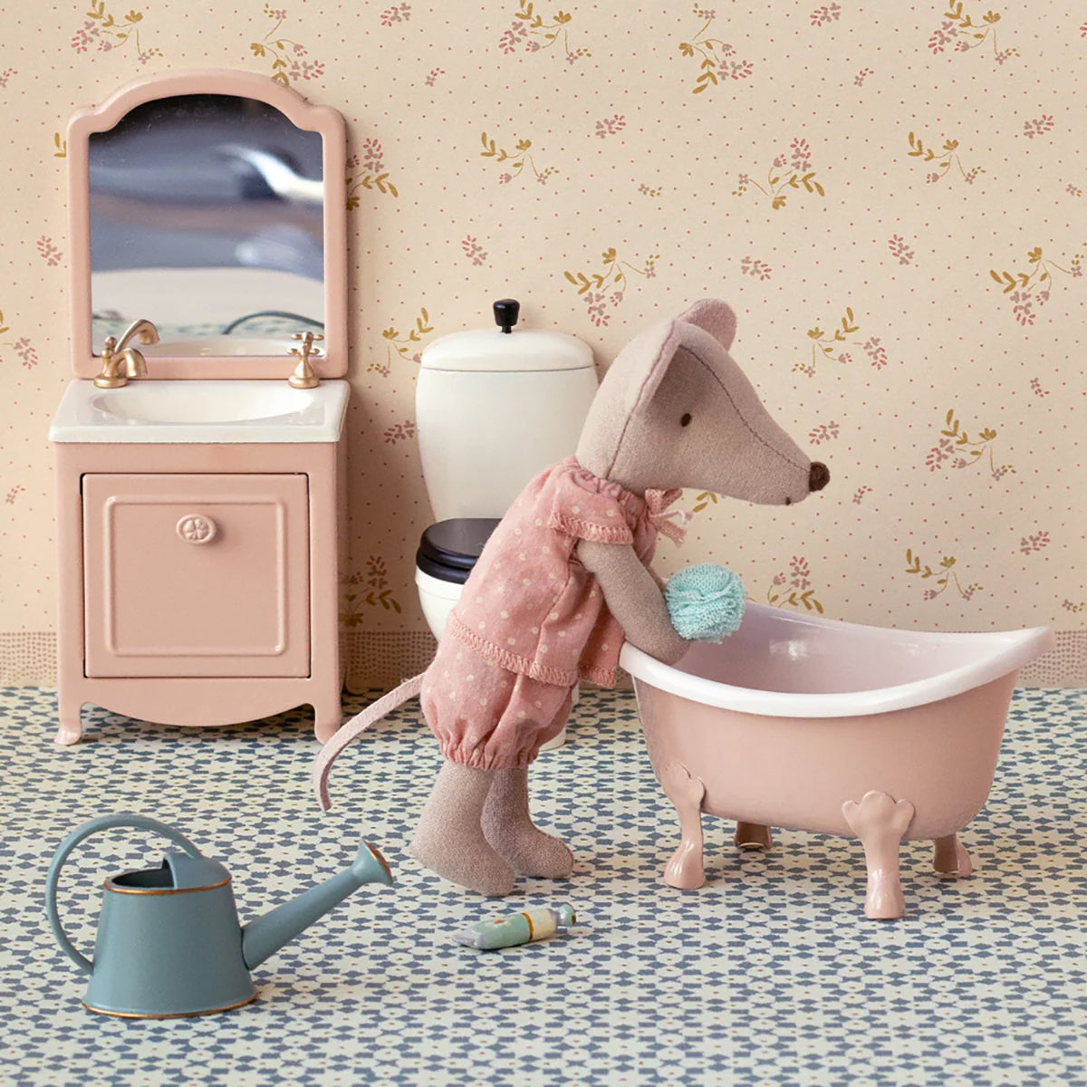 Maileg Miniature Bathtub, Mouse - Rose